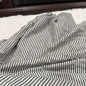 Source Unknown Black and White Striped Duvet Cover